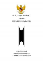 PERATURAN BERSAMA LURAH TENTANG BUMKALMA